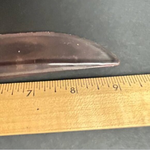 Vintage Pink Depression Glass Cake Server 9" Etched Floral Handle - Picture 6 of 11